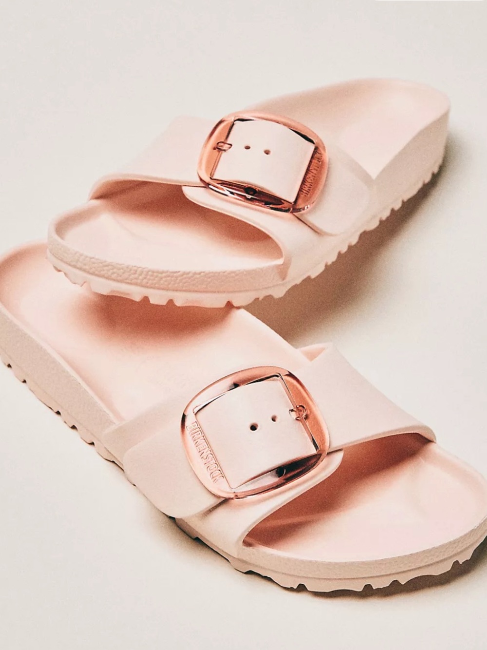 Birkenstock Madrid Big Buckle EVA Sandals in Light Rose